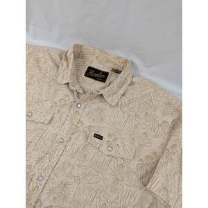 Howler Brothers H Bar B Pearl Snap Shirt Mens Size XL Beige Desert Cactus Gators